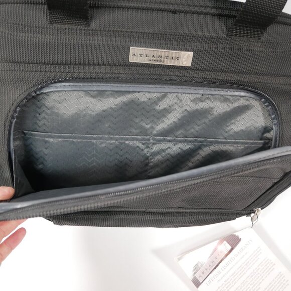 Atlantic Infinity Black Travel Bag With Adjustable Strap & Multiple Compartments - Picture 10 of 12